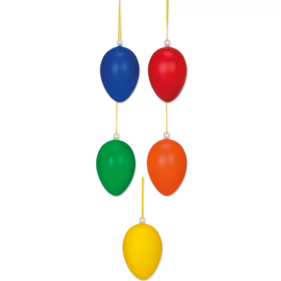 Ostereier Anhänger Set 15-tlg. Kunststoff bunt 4 cm