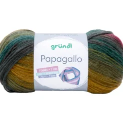 Papagallo Garn 100 g kupfer-rot-grün