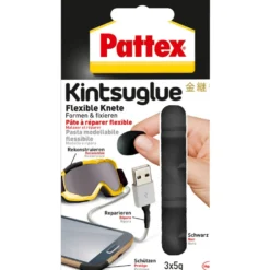 Pattex® "Kintsuglue" flexible Knete 3 x 5 g schwarz