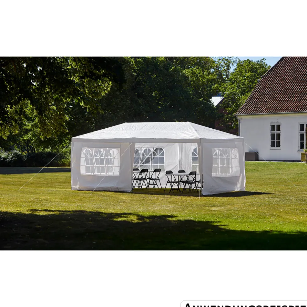 Pavillon 3 x 6 m weiß