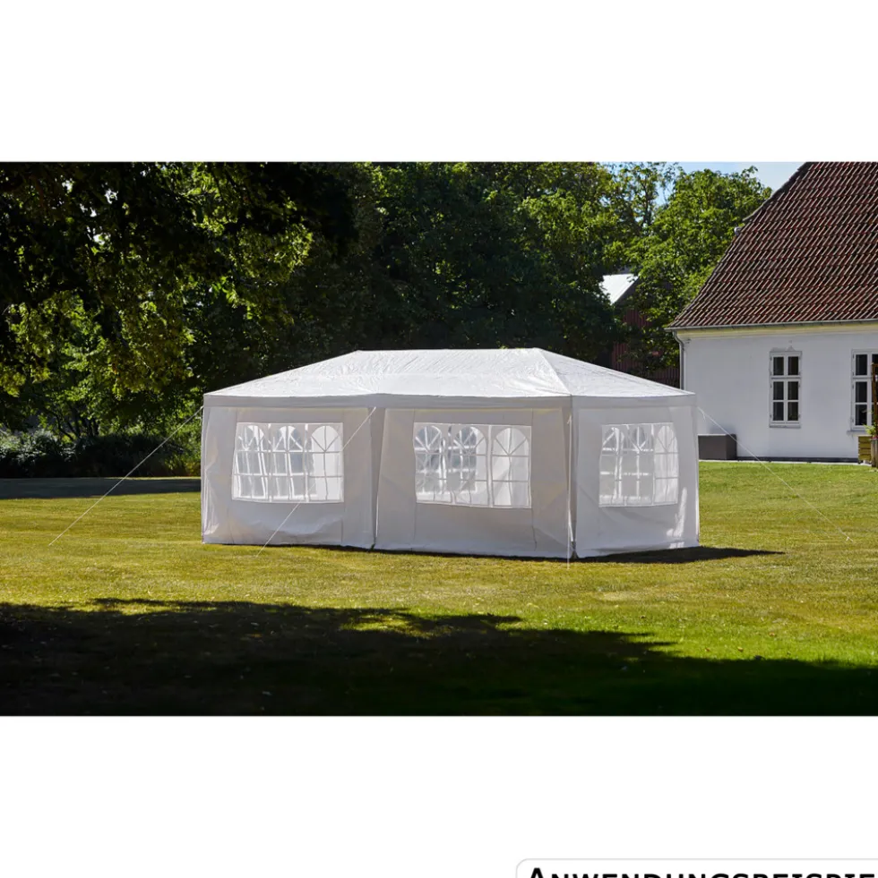 Pavillon 3 x 6 m weiß