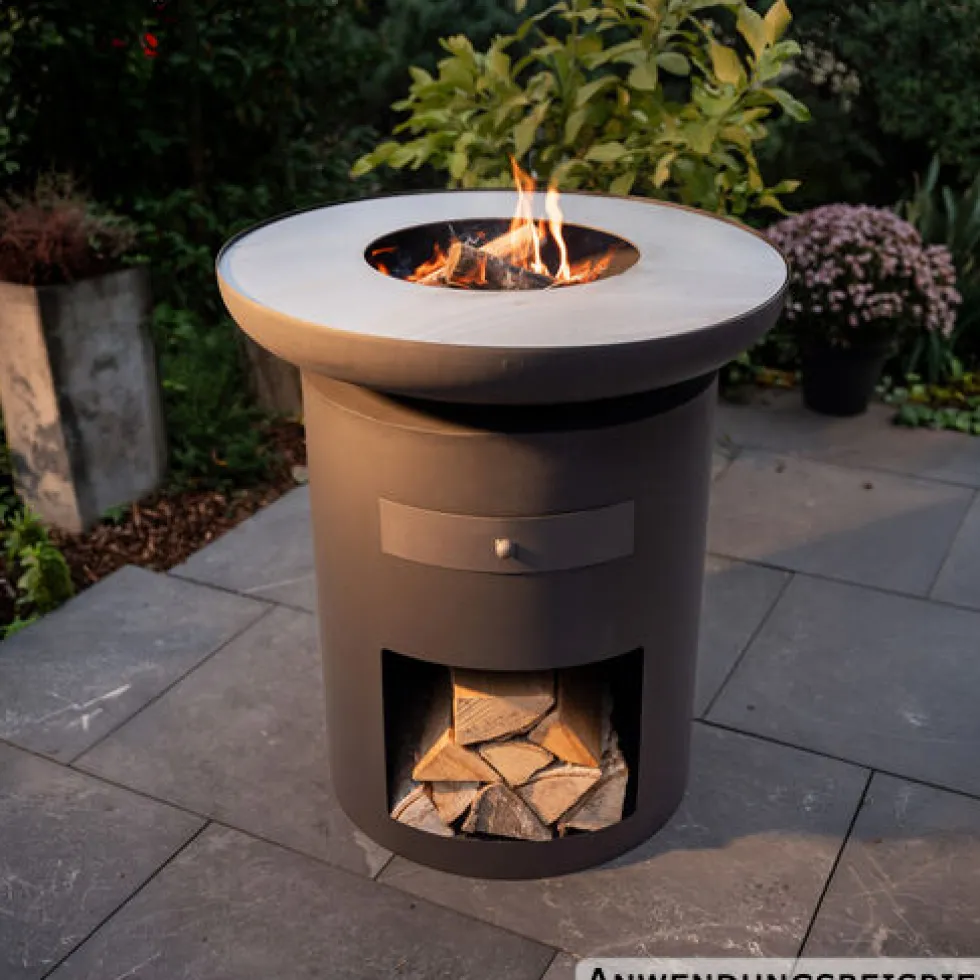 Planchagrill "Sioux" Ø 80 cm, schwarz