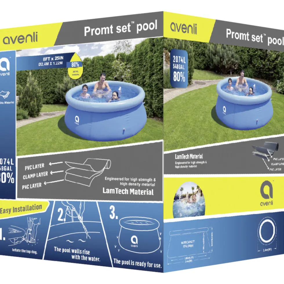 Pool rund Ø 244x63 cm