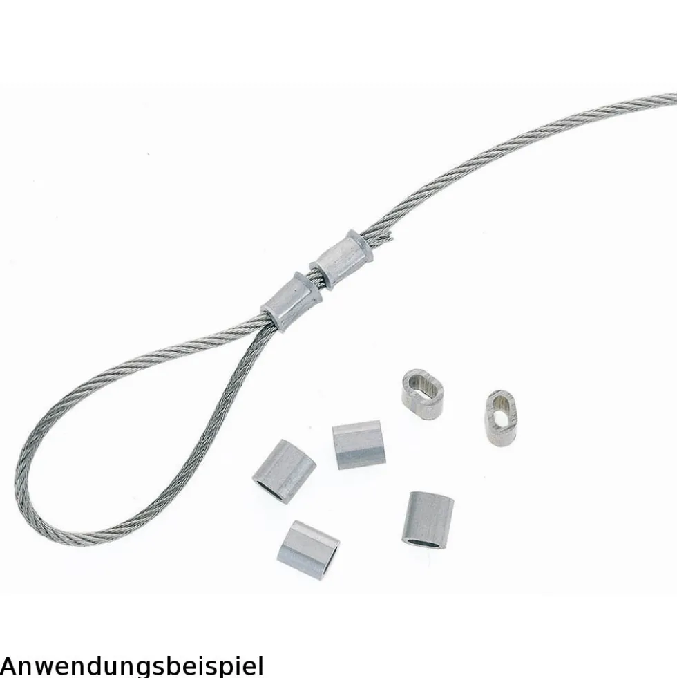 Pressklemmen-Set Aluminium 2mm 8 Stück