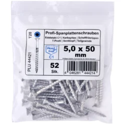 Profi-Spanplattenschrauben 5,0x50 mm TG IVZ C1 Senkkopf Vorteilspack