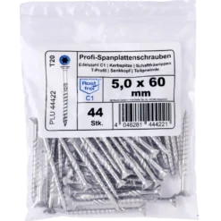 Profi-Spanplattenschrauben 5,0x60 mm TG IVZ C1 Senkkopf Vorteilspack
