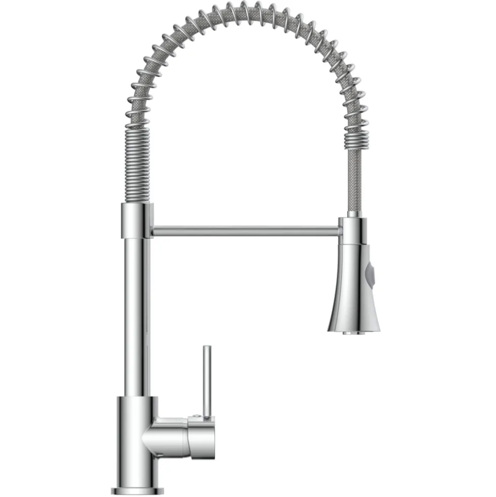 Profi Spiralfederarmatur Chrom Edelstahlfeder Küchenspültischmischer 3/8"