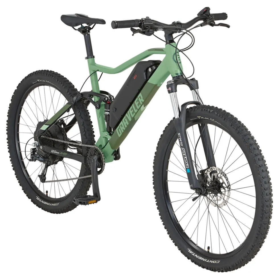 PROPHETE Graveler 22 Fully E-Mountain-Bike 27,5" in Grün