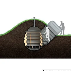 Prosperplast Erdkeller OVO 7500 Liter hellgrau