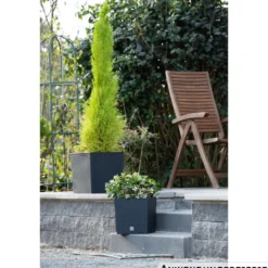 Prosperplast Pflanztopf Rato Low 26,2 x 26,2 x 26,6 cm in Anthrazit