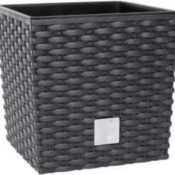 Prosperplast Pflanztopf Rato Low 26,2 x 26,2 x 26,6 cm in Anthrazit