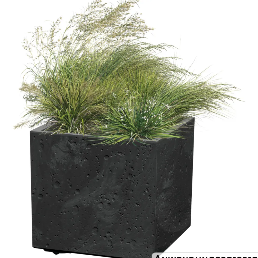 Prosperplast Pflanztopf Sierra Square ca. 29 x 29 cm anthrazit