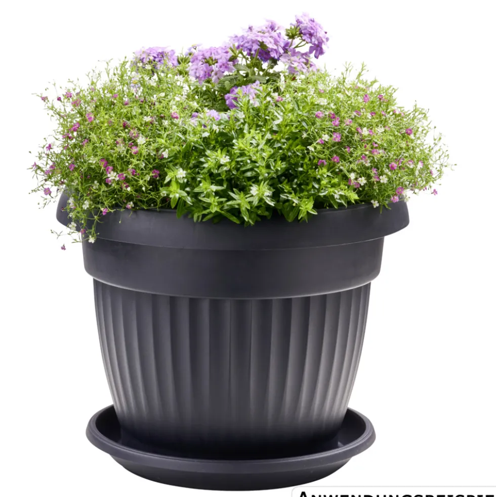 Prosperplast Pflanztopf Terra rund 40 cm anthrazit