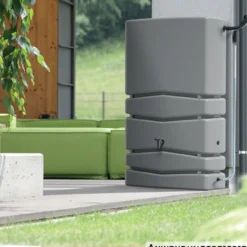 Prosperplast Regentonne Aqua Tower 350 Liter hellgrau