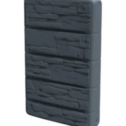 Prosperplast Regenwassertank Wall Stone 400 Liter Anthrazit