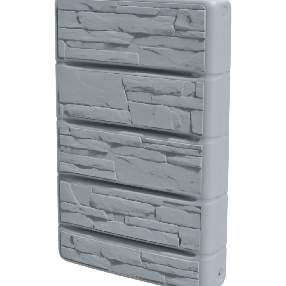 Prosperplast Regenwassertank Wall Stone 400 Liter Grau
