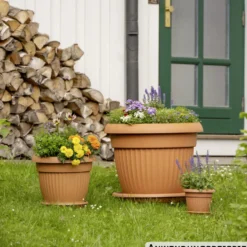 Prosperplast Untersetzer Terra rund Ø 54 cm in Terracotta