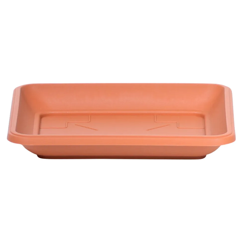 Prosperplast Untersetzer Terra eckig 34 x 34 cm in Terracotta