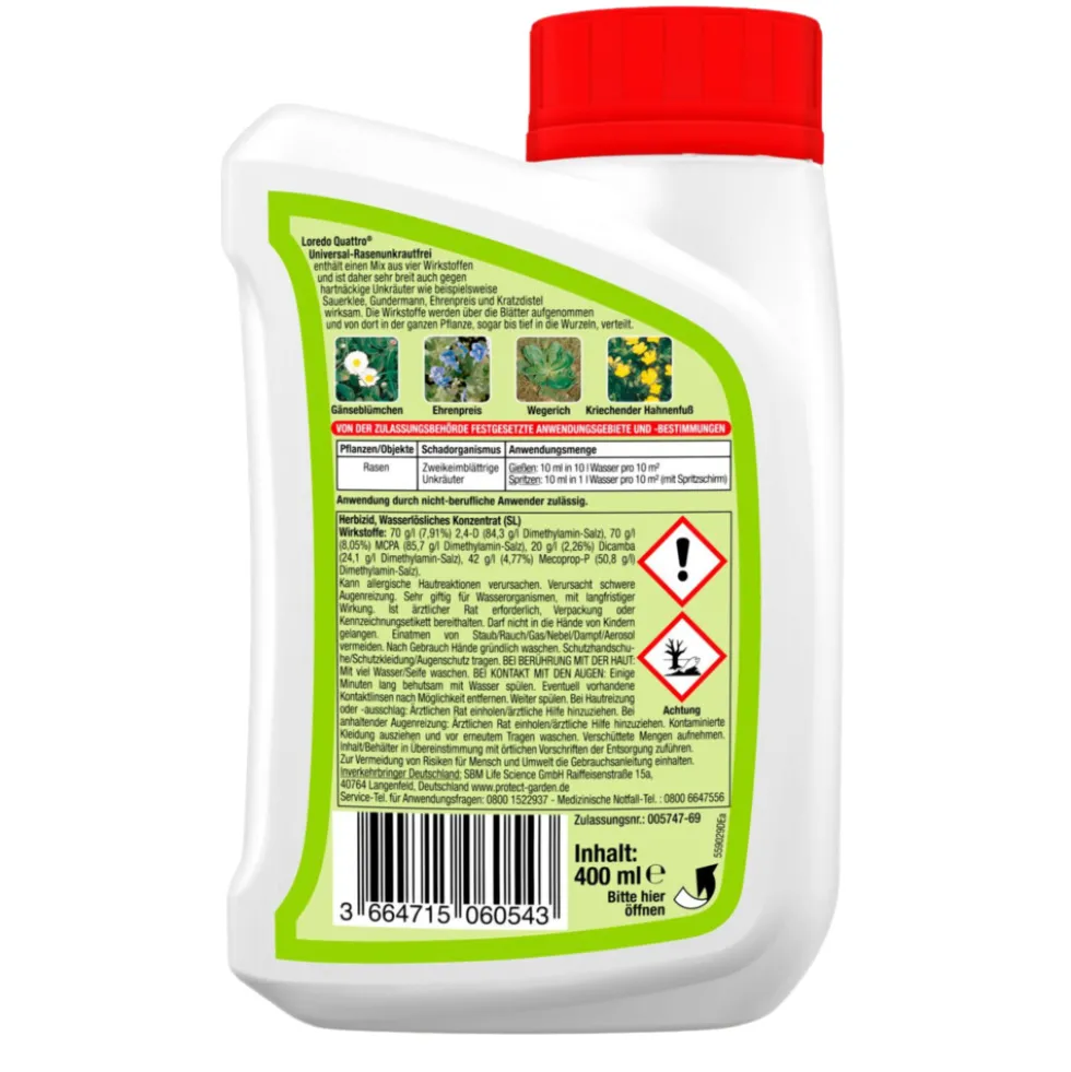 Protect Garden® Loredo® Quattro Universal-Rasenunkrautfrei 400 ml