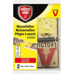 Protect Home Mausefallen-Set Classic 2 Stück mit Schlagfalle