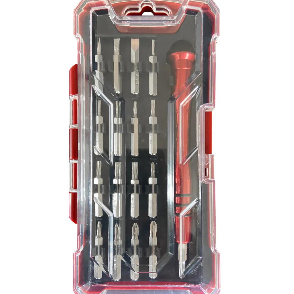Präzisions-Bit-Set 18-teilig, Chrom-Vanadium-Stahl