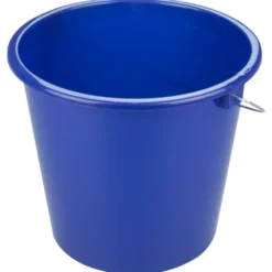 Putzeimer 5 Liter aus blauem Kunststoff mit Metallhenkel