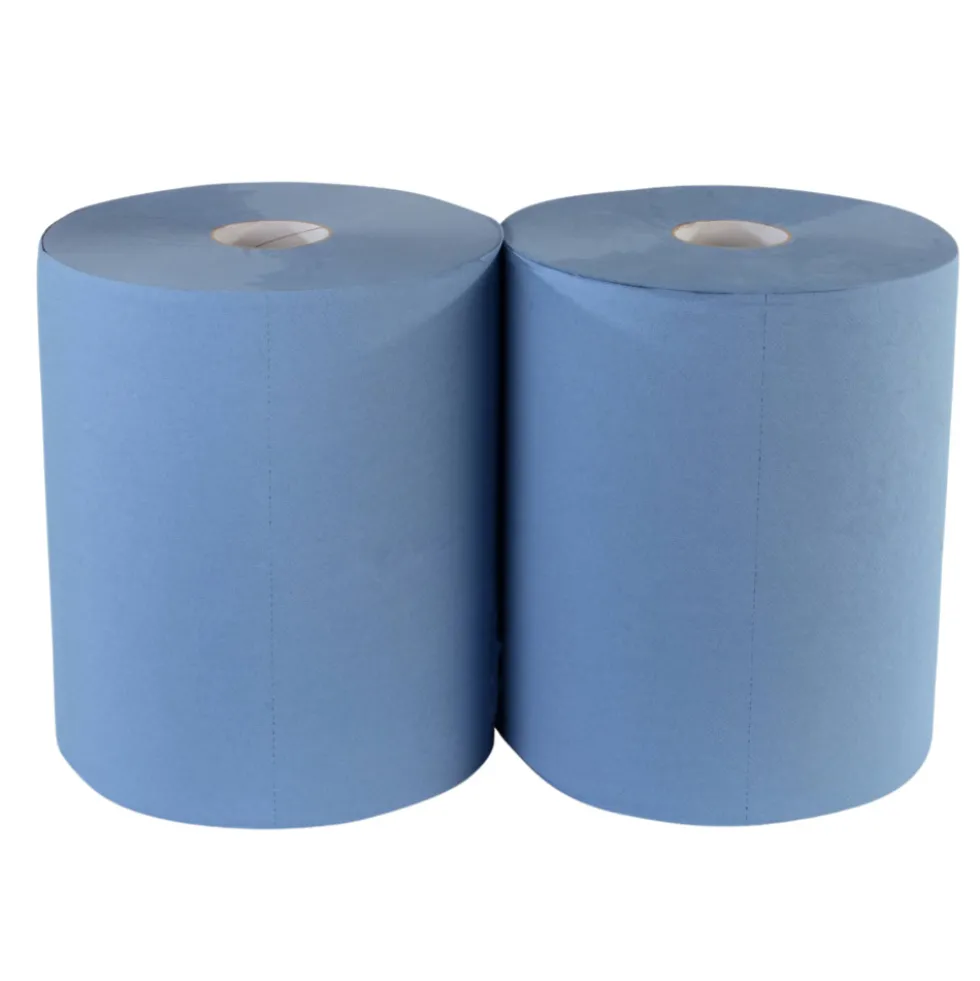 Putztuchrolle 2-lagig 33x36 cm 500 Blatt 2er-Pack blau