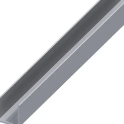 Quadrat-U Aluminium 1000 x 7,5 x 1 mm blank