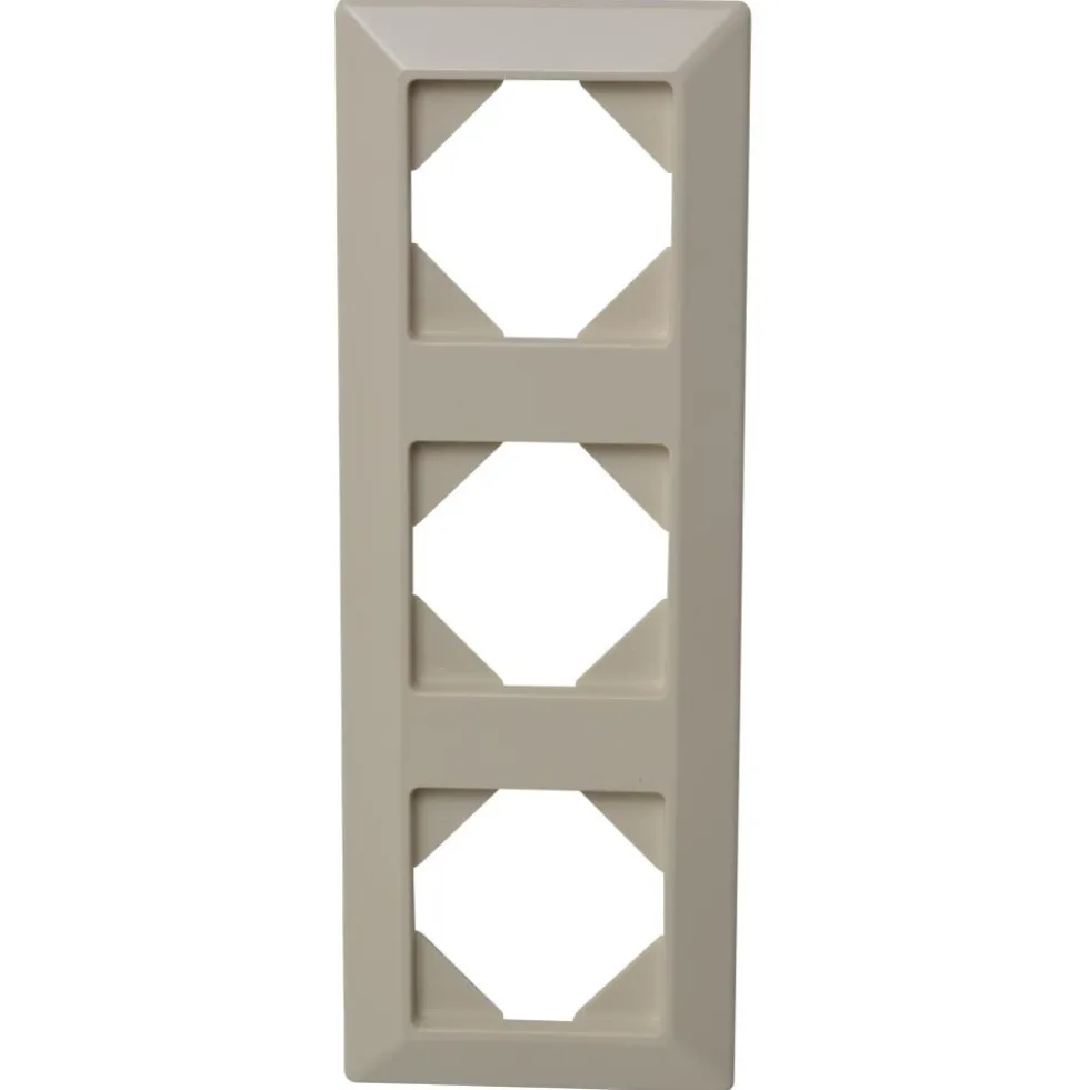 Rahmen 3-fach Standard Quadro Kunststoff cremeweiß
