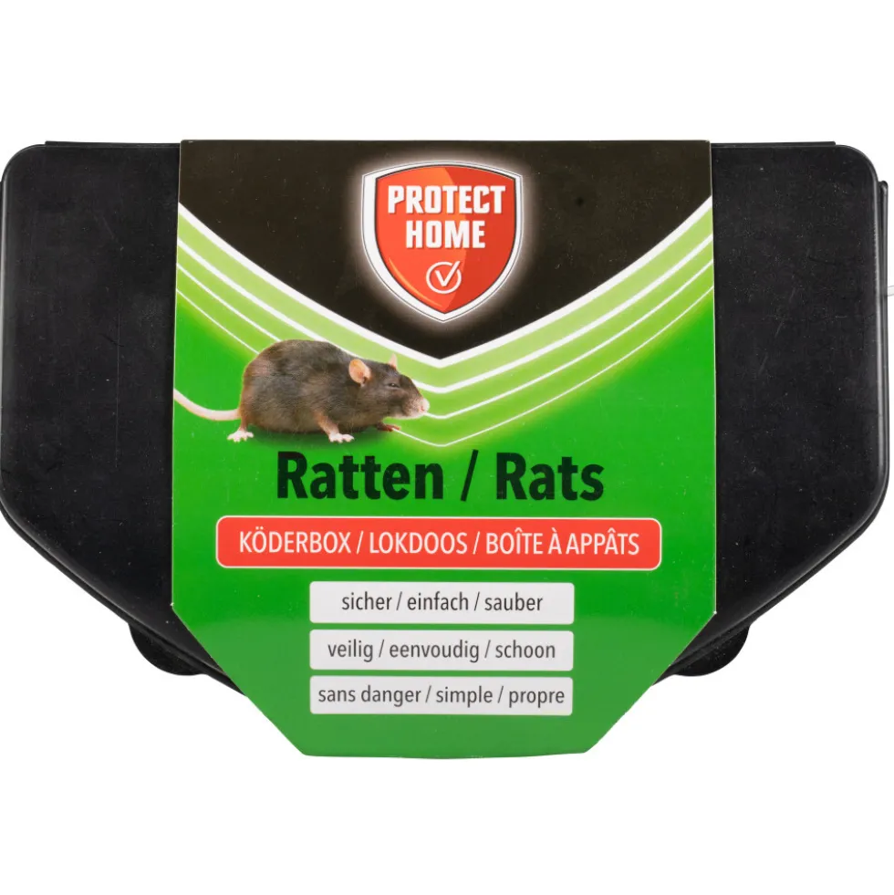 Rattenköderbox Protect Home mit Sicherheitsschlüssel und Stahlstange