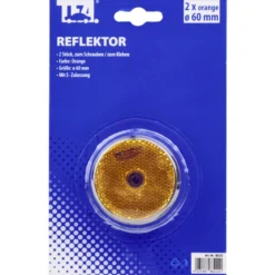 Reflektor 60 mm rund orange