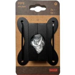 Regalbodenhalter Mittelstück PIPE Ø 25 mm schwarz