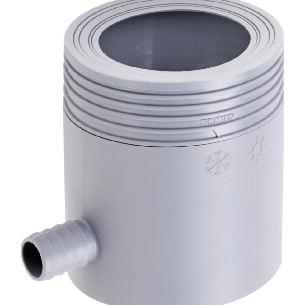 Regensammler DN80-105mm grau Kunststoff Fallrohrfilter Regenwassersammler
