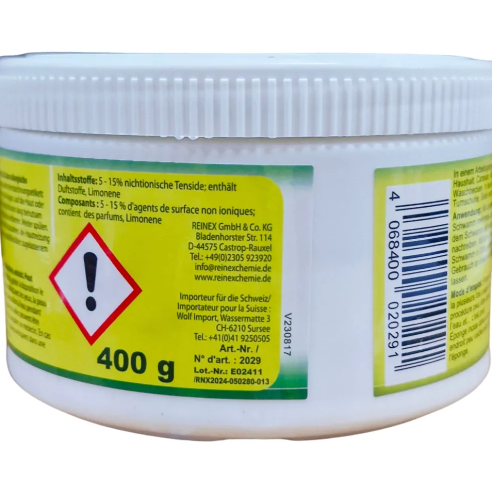 Reinex Bio-Kraft Putzstein 400 g mit Schwamm