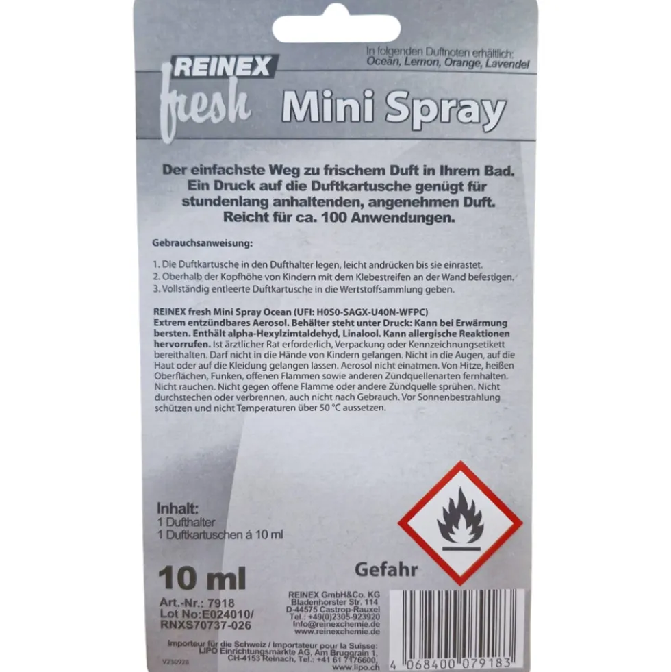 Reinex Mini Duft-Spray Starterset