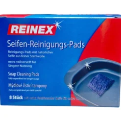 Reinex Reinigungs-Pads Stahlwolle mit Seife 8 Stück