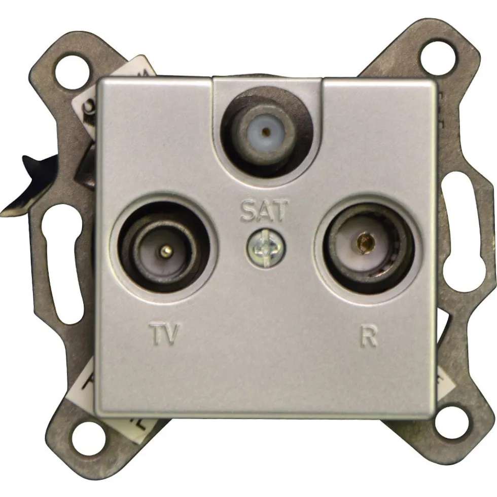 REV Antennendose TV/RF/Sat Arcada chrom Unterputz
