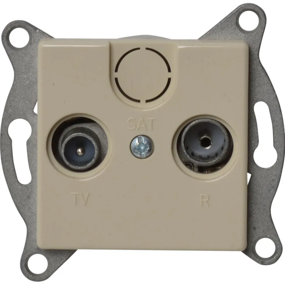 REV Antennendose TV/RF Standard Quadro cremeweiß Unterputz
