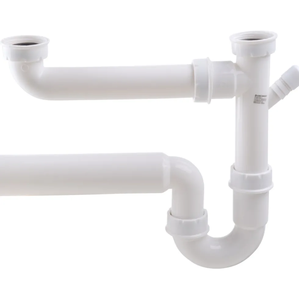 Röhren-Siphon 1½" mit 50 mm Ø und 1x Geräteanschluss ¾ Zoll