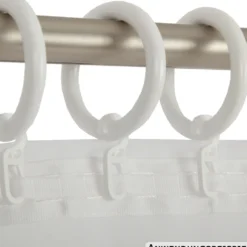 Ringe mit Faltenlegehaken Komplettset mit 10 Stück, weiß