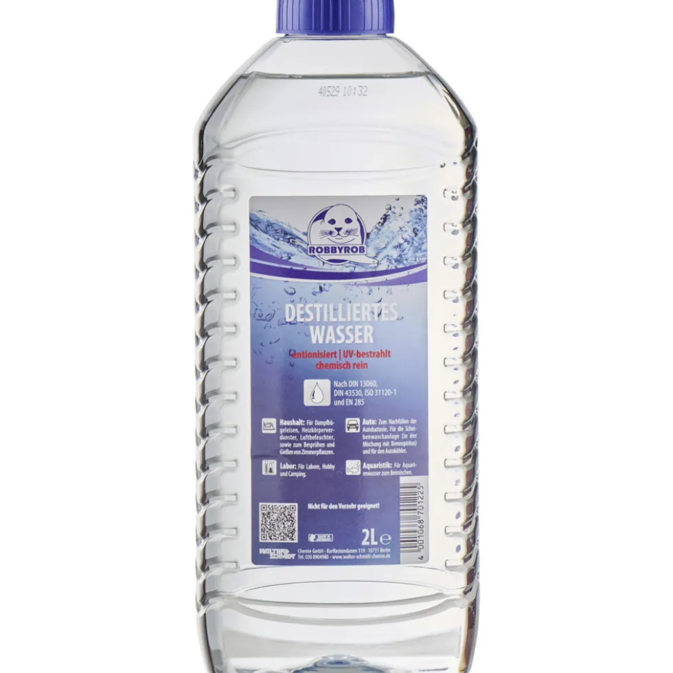 RobbyRob Destilliertes Wasser 2 Liter