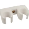 Rohrclip doppelt 10 Stück mit Gewindehülse 15 mm, M6