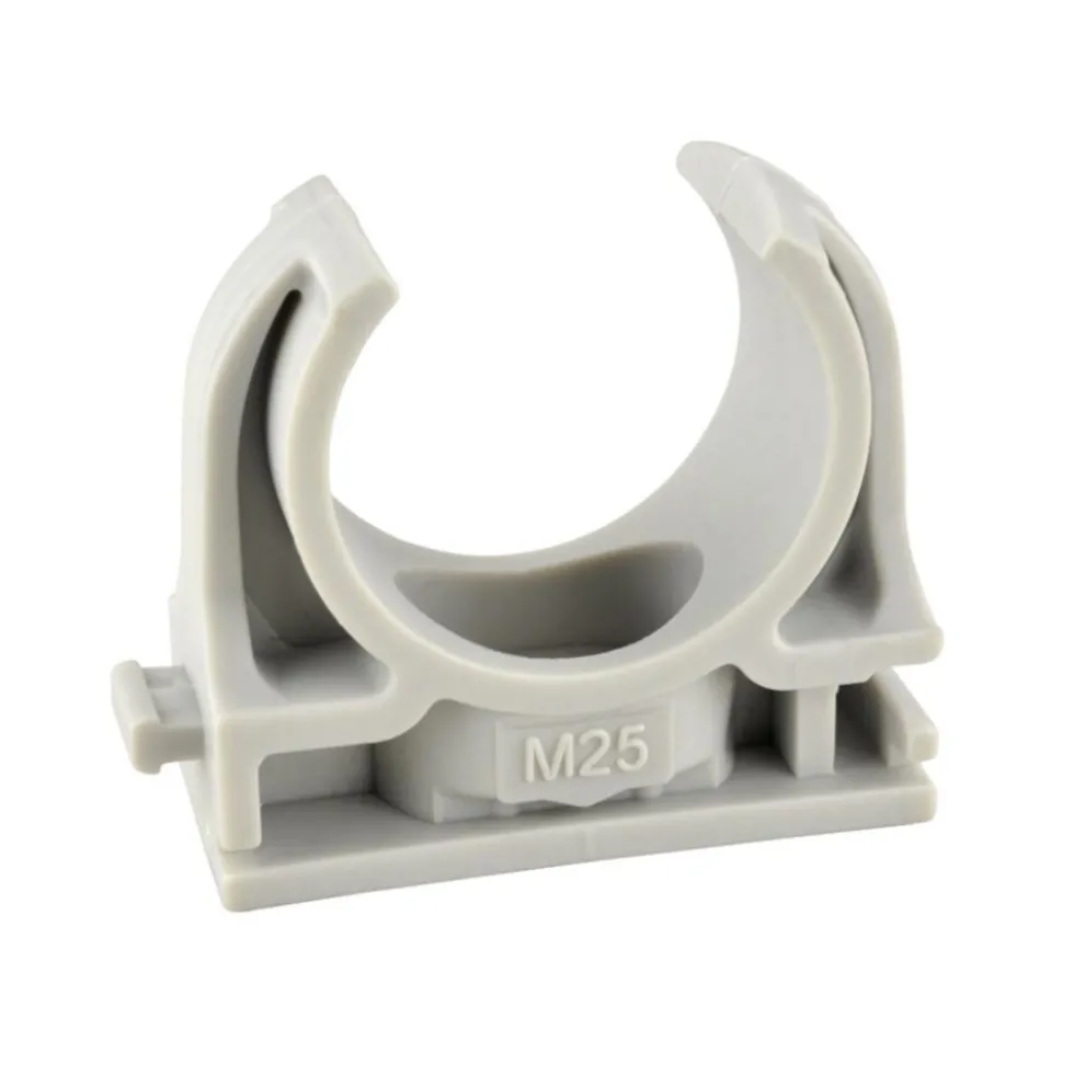 Rohr-Klemmschellen EN25 Ø 25 mm 6 Stückgrau