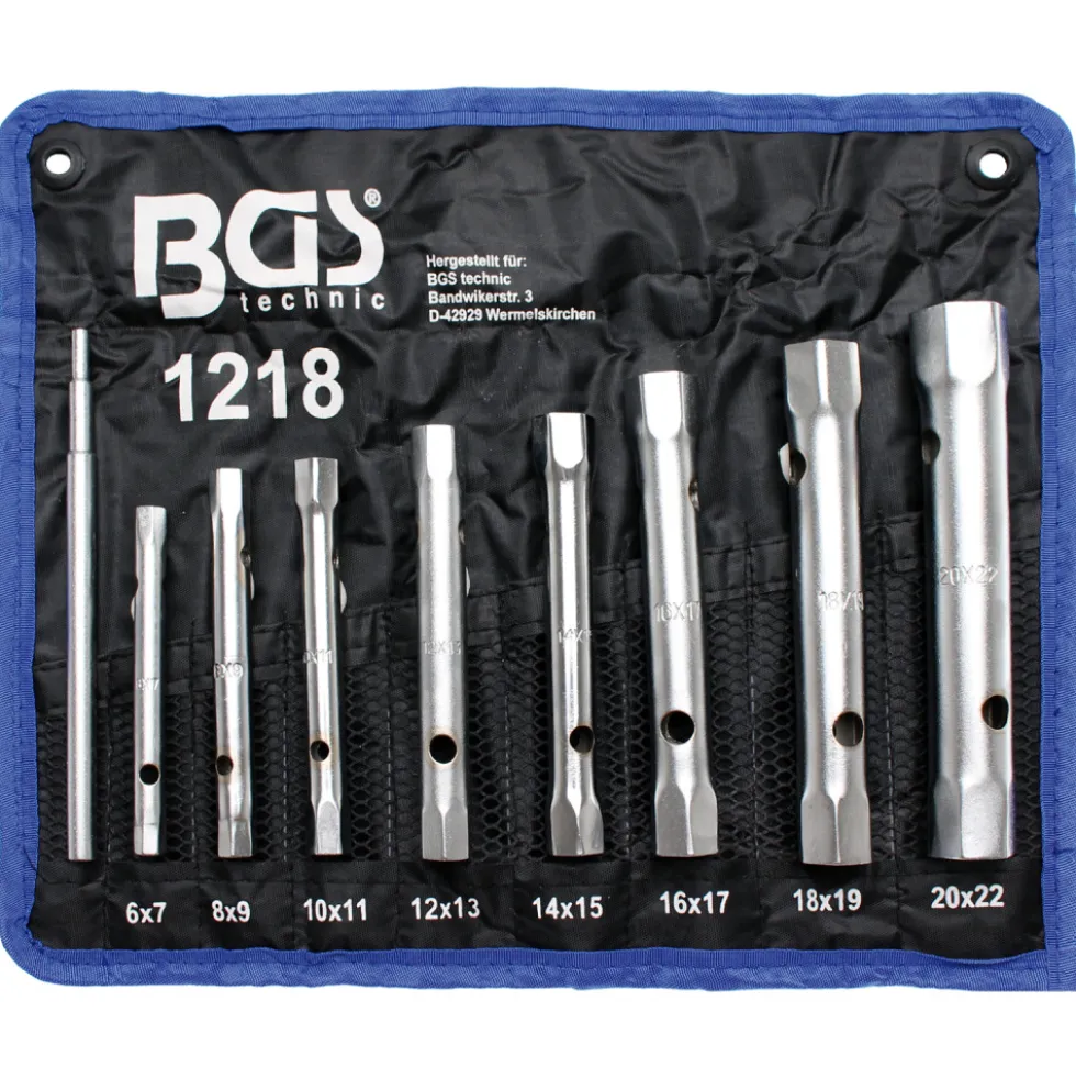Rohrsteckschlüsselsatz 6x7-20x22 mm 8-tlg.