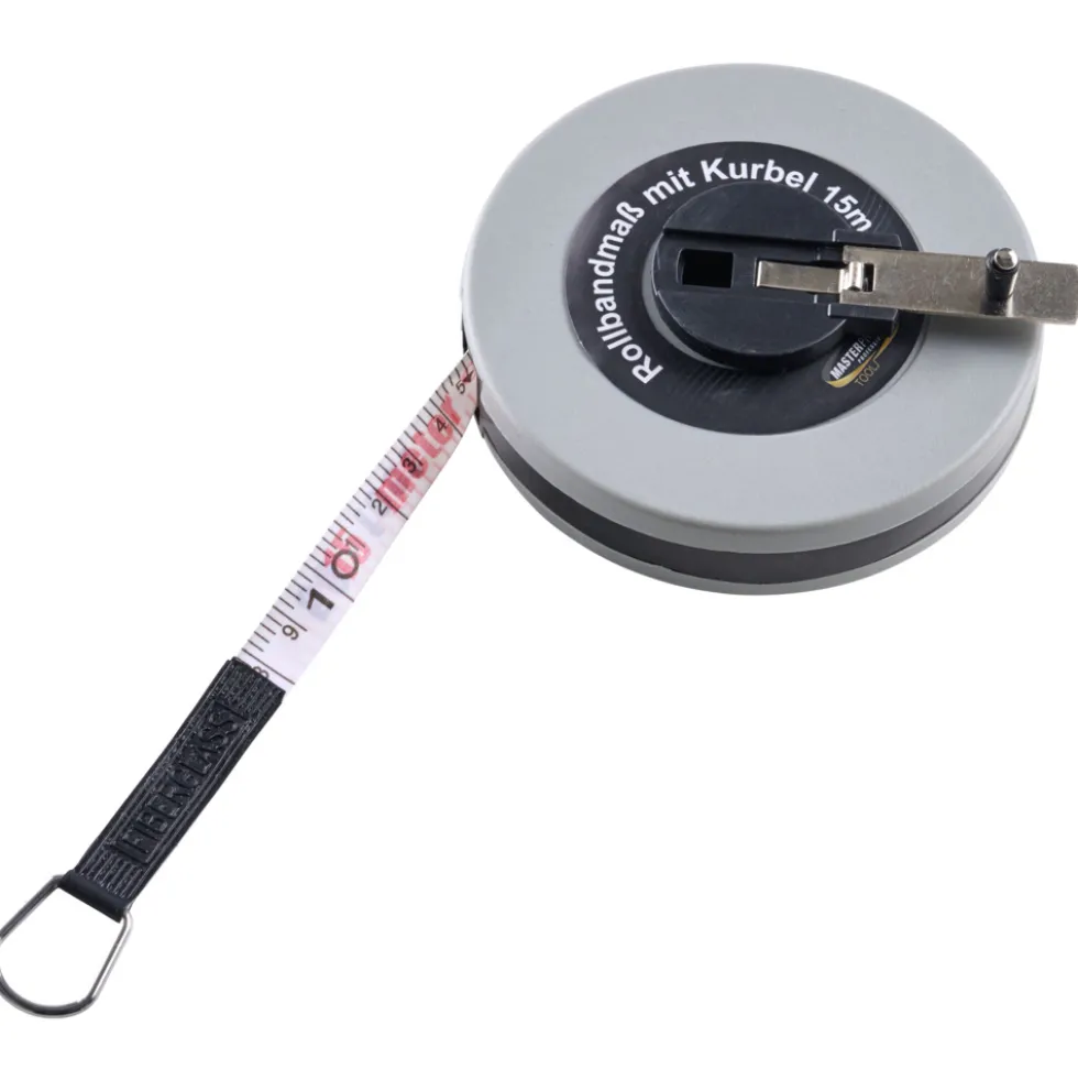 Rollbandmaß 15 m mit Kurbel