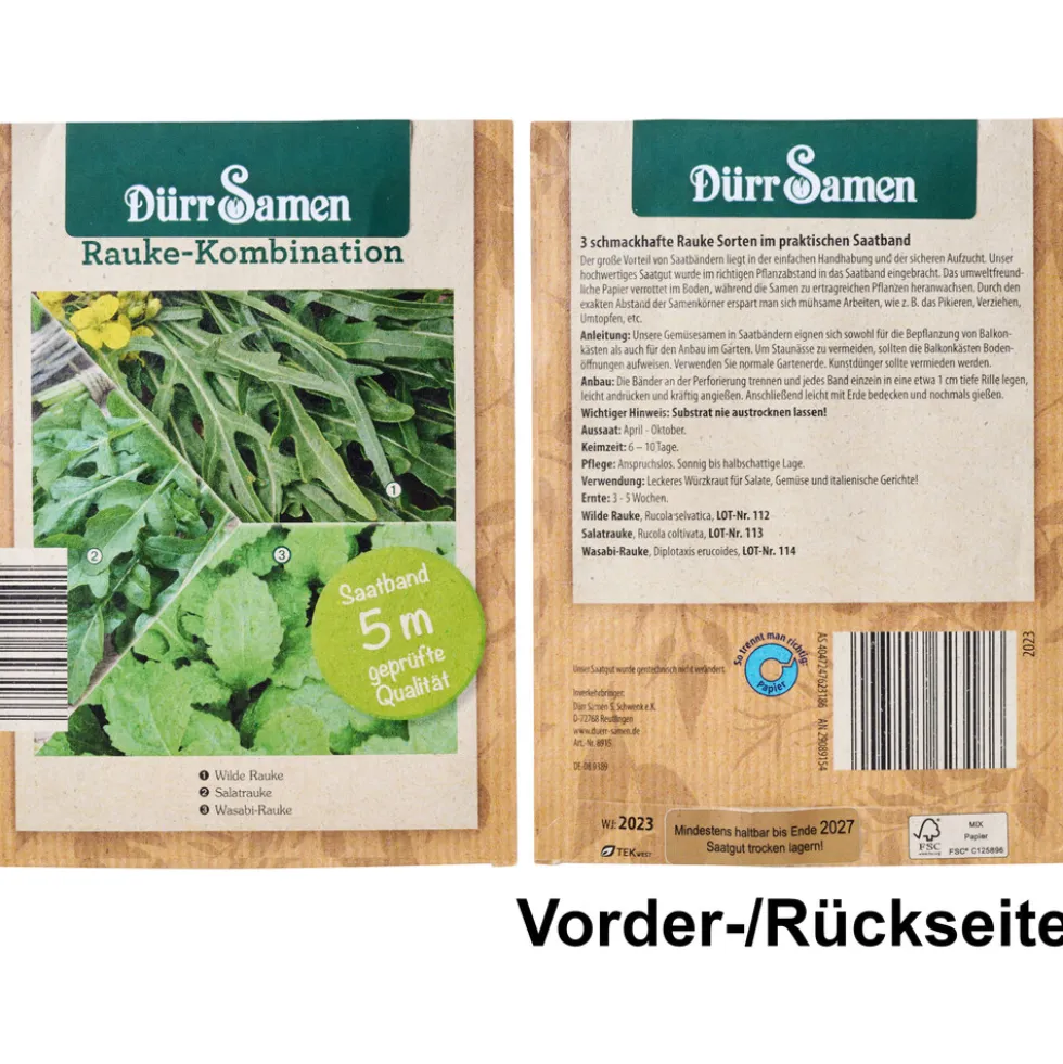 Saatband 3 Stück / Saatscheiben 5 Stück, sortiert