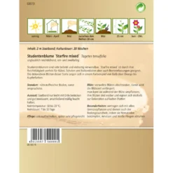 Saatband Studentenblume Mix ca. 2 laufende Meter