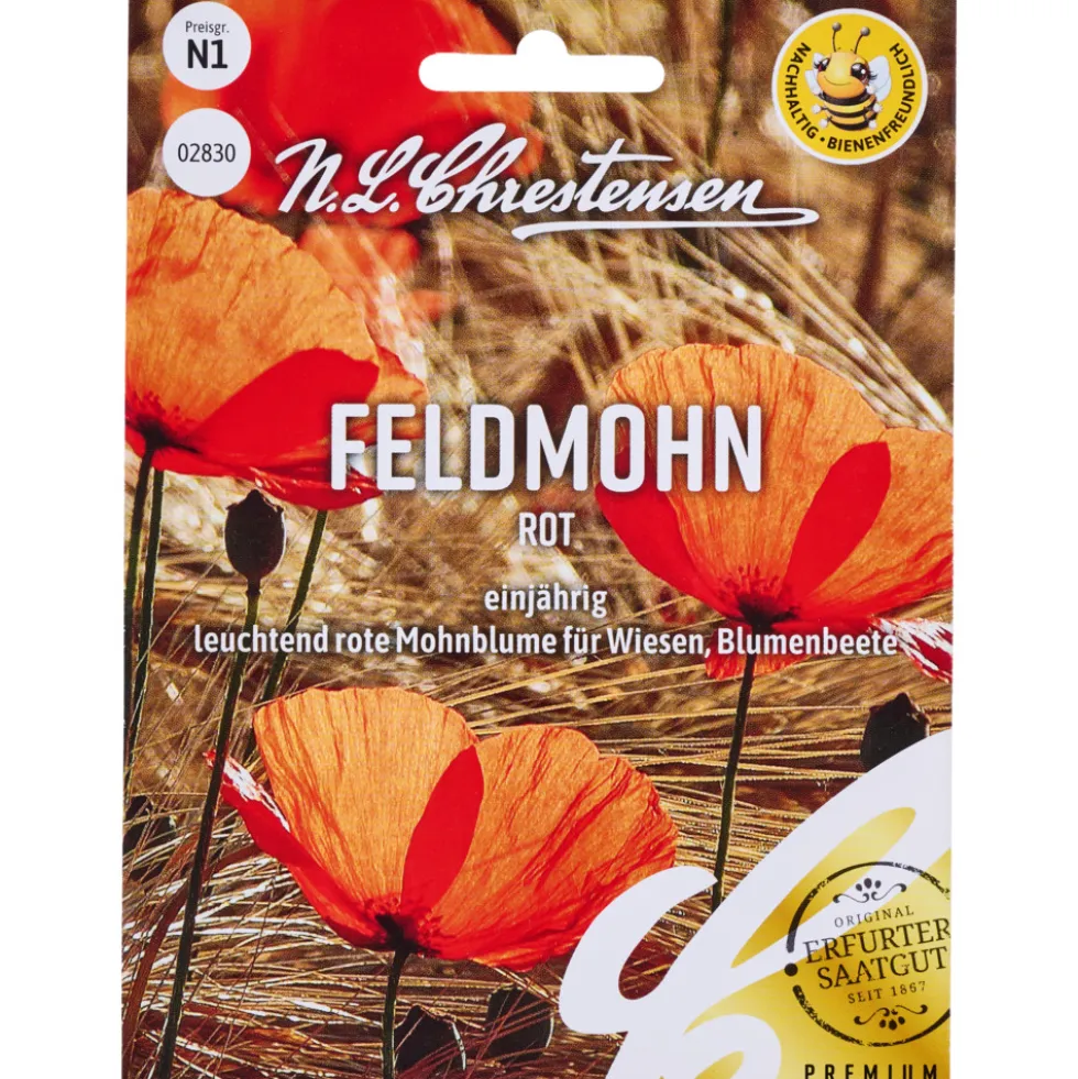 Saatgut Feldmohn Rot