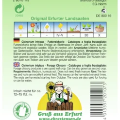 Saatgut Futterzichorie ca. 12 – 15 laufende Meter