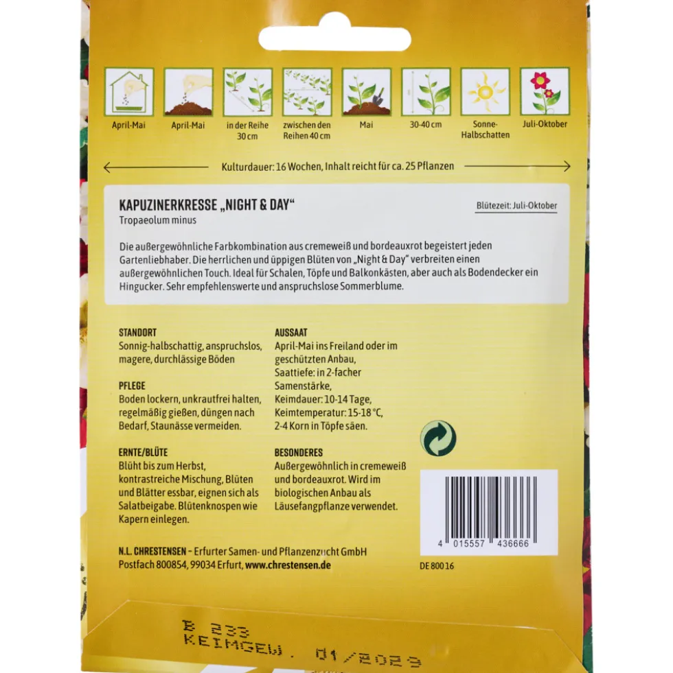 Saatgut Kapuzinerkresse Night&Day